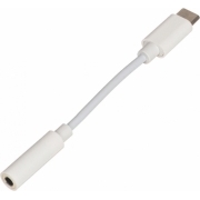 Переходник Buro USB Type-C (m) Jack 3.5mm (f) белый