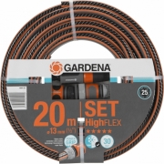 Шланг Gardena Highflex 1/2" 20м поливочный армированный, черный/оранжевый