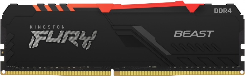 Оперативная память Kingston FURY Beast Black RGB DDR4 16Gb 2666 MHz (KF426C16BB1A/16)