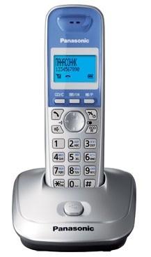 Радиотелефон Panasonic KX-TG2511RUS, серебристый/голубой
