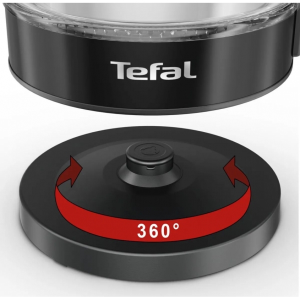 Чайник электрический Tefal KI840830 1.7л. 2400Вт черный (корпус: нержавеющая сталь/стекло)