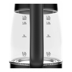 Чайник электрический Tefal KI840830 1.7л. 2400Вт черный (корпус: нержавеющая сталь/стекло)