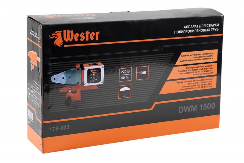 Аппарат для сварки полипропиленовых труб Wester DWM1500