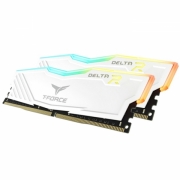 32GB Team Group DDR4 3600 DIMM T-FORCE DELTA RGB White Gaming Memory TF4D432G3600HC18JDC01 Non-ECC, CL18, 1.35V, Heat Shield, XMP 3.0, Kit (2x16GB), RTL (651784)