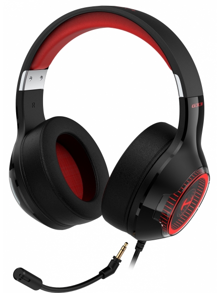 Наушники с микрофоном Edifier G33, черный/красный