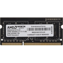 Память DDR3 AMD 2Gb 1600MHz AMD R532G1601S1S-UO OEM PC3-12800 CL11 SO-DIMM 204-pin 1.5В