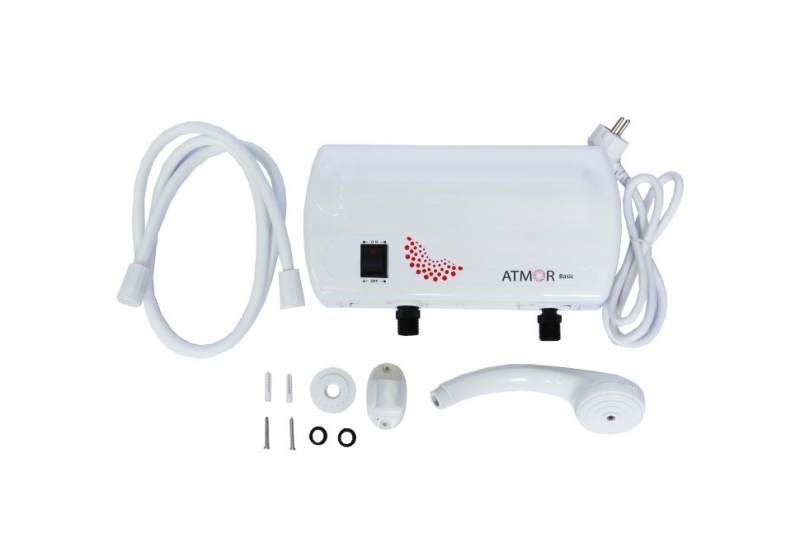 Проточный водонагреватель Atmor Basic 3.5 Kw SHOWER белый