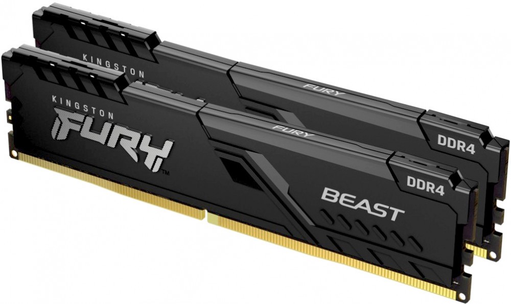 Оперативная память Kingston Fury Beast Black DDR4 32Gb (2x16Gb) 2666MHz (KF426C16BB1K2/32)
