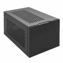 SST-SG15B Mini-ITX корпус-куб с алюминиевой передней панелью black (811246)