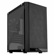 SST-PS15B-G Precision Mini Tower Micro ATX Computer Case, tempered glass, black