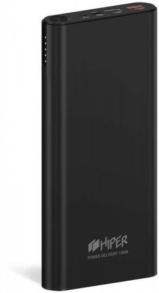 Мобильный аккумулятор Hiper ForcePower 100W Li-Ion 20000mAh 3A+2.4A черный 2xUSB