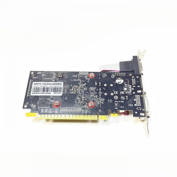 GT610 LP Single Fan 1GB GDDR3 64bit VGA DVI HDMI (AF610-1024D3L5) (782951) (следы эксплуатации)