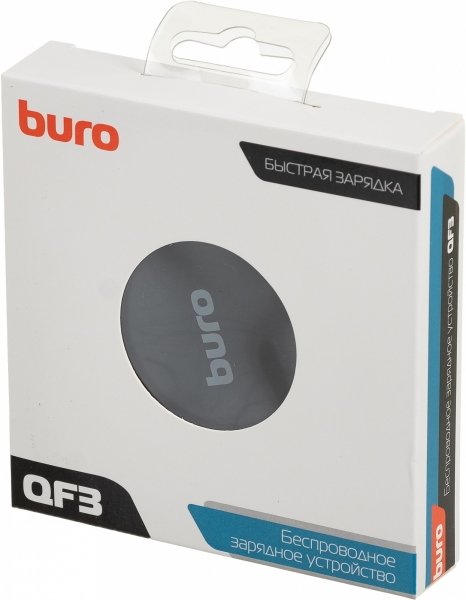Беспроводное зар./устр. Buro QF3 1.1A QC черный (QF3A10BK)