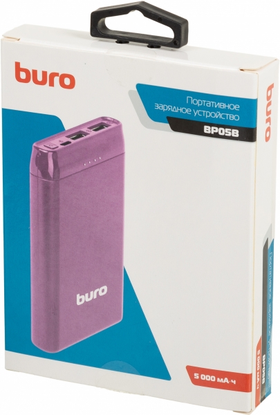 Мобильный аккумулятор Buro BP05B 5000mAh фиолетовый (BP05B10PVL)