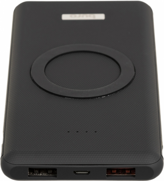 Мобильный аккумулятор Buro BPQ10F 10000mAh 3A QC PD беспроводная зарядка черный (BPQ10F18PBK)