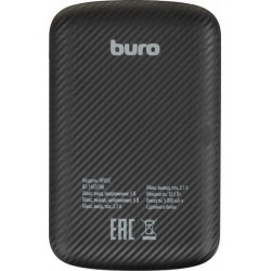 Мобильный аккумулятор Buro BP05E 5000mAh черный (BP05E10PBK)