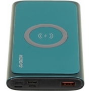 Мобильный аккумулятор Digma DGPQ10G 10000mAh зеленый (DGPQ10G22CGN)