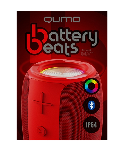 Портативная колонка QUMO BatteryBeats, красный