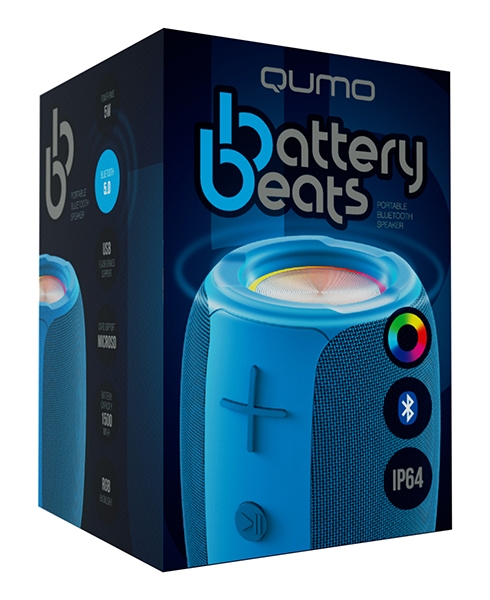 Портативная колонка QUMO BatteryBeats, синий