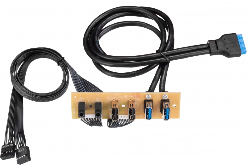 USB module, 2xUSB2.0+2xUSB3.0, PCB board+Audio+Cables for FL-301