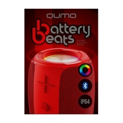 Портативная колонка QUMO BatteryBeats, красный