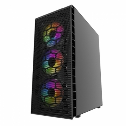 Корпус Powercase Mistral Z4С Mesh LED TG, чёрный, ATX (CMIZ4C-L4)