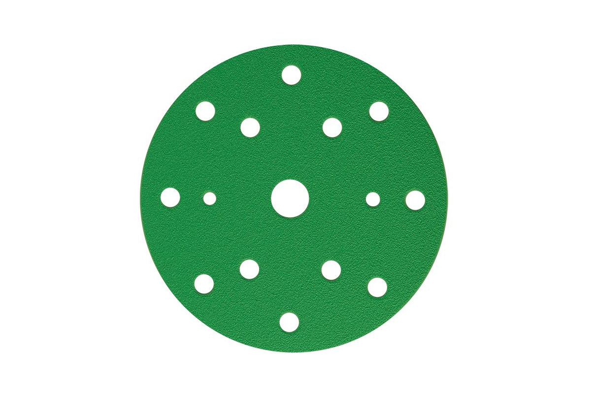Шлифовальный круг  FILM L312T (100 шт, 150 мм, на липучке, 15 отверстий, зелёный, Р320) SUNMIGHT 53014