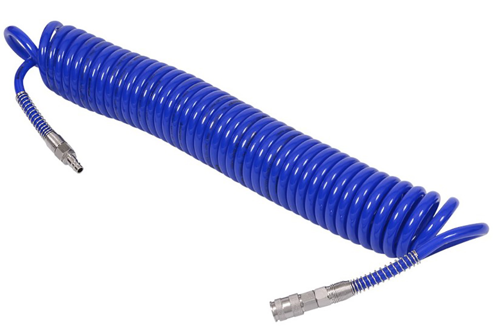 Шланг пневматический спиральный высокого давления (10х15 мм; 10 м; полиуретановый) МАСТАК 680-10110SQ