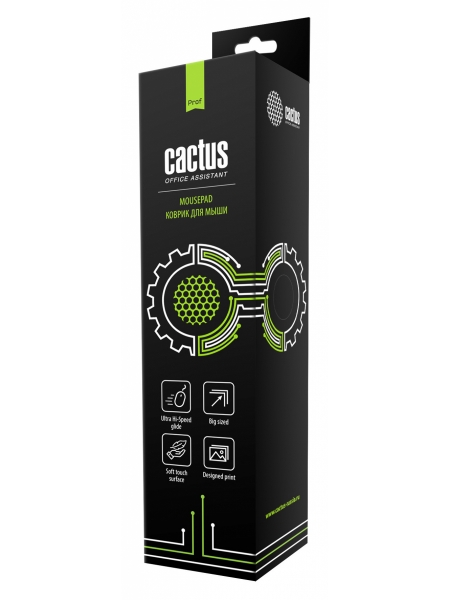 Коврик для мыши Cactus Dragon черный (CS-MP-PRO06XXL)