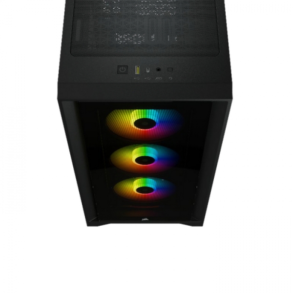 iCUE 4000X RGB CC-9011204-WW  Tempered Glass Mid-Tower, Black (626633) (испорченная упаковка)