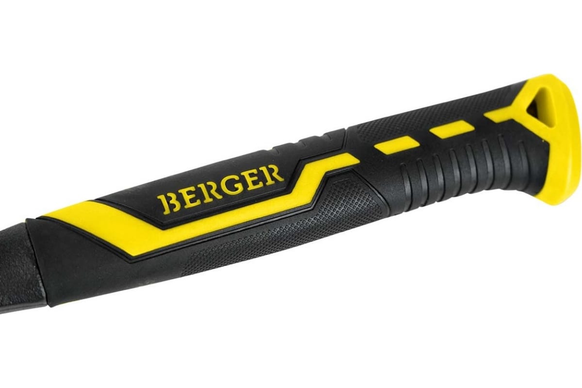 Молоток-гвоздодер Berger BG цельнокованый 450 г., магнит, 2-компонентная рукоятка BG1527
