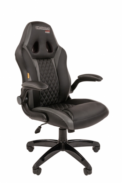 Офисное кресло Chairman game 15 экопремиум черный/серый (7069666)