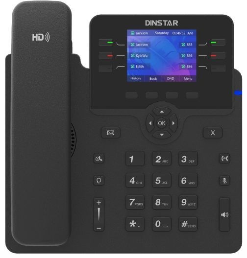 Телефон IP Dinstar C63GP, черный