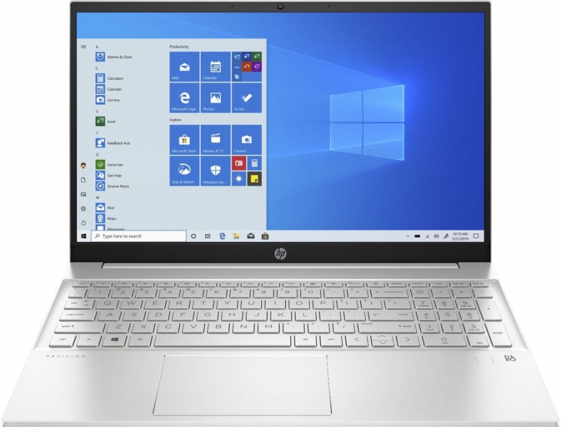 Ноутбук HP Pavilion 15-eg0135ur 15.6" серебристый (4E1J7EA)
