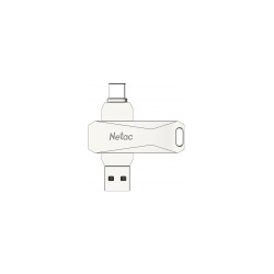 Флеш Диск Netac 128Gb U782C NT03U782C-128G-30PN USB3.0, серебристый 