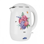 Чайник BQ KT1702P, белый с цветами