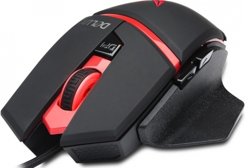 Мышь DELUX M-611, черно-красная