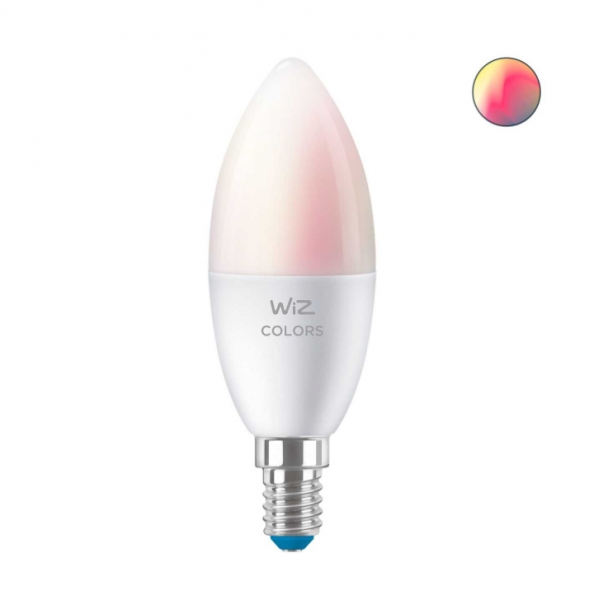 Лампа светодиодная WiZ Wi-Fi BLE 40WC37E14922-65RGB1PF/6 (929002448802)