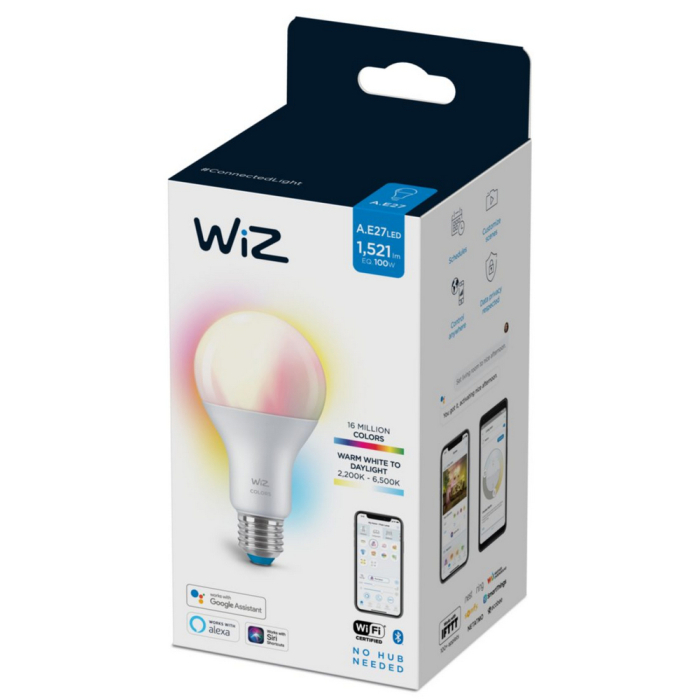 Лампа светодиодная WiZ Wi-FiBLE100WA67E27922-65RGB1PF/6