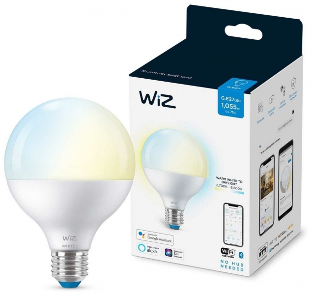 Лампа светодиодная WiZ Wi-Fi BLE 75W G95E27927-65TW1PF/6 (929002451002)
