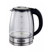 Чайник электрический Starwind SKG4777 1.8л. 2000Вт, черный/прозрачный