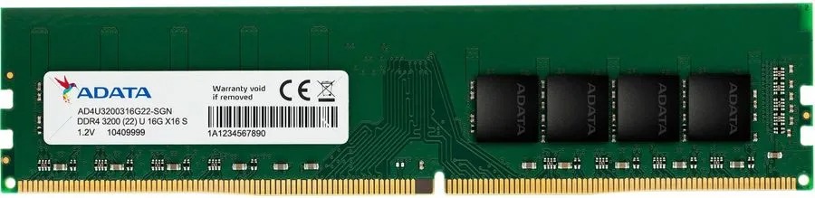 Память DDR4 A-Data 16Gb 3200MHz AD4U320016G22-RGN RTL CL22 DIMM 288-pin 1.2В single rank