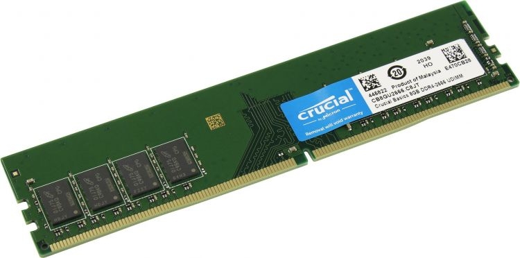 Оперативная память Crucial DDR4 DIMM 8GB PC4-21300, 2666MHz (CB8GU2666)