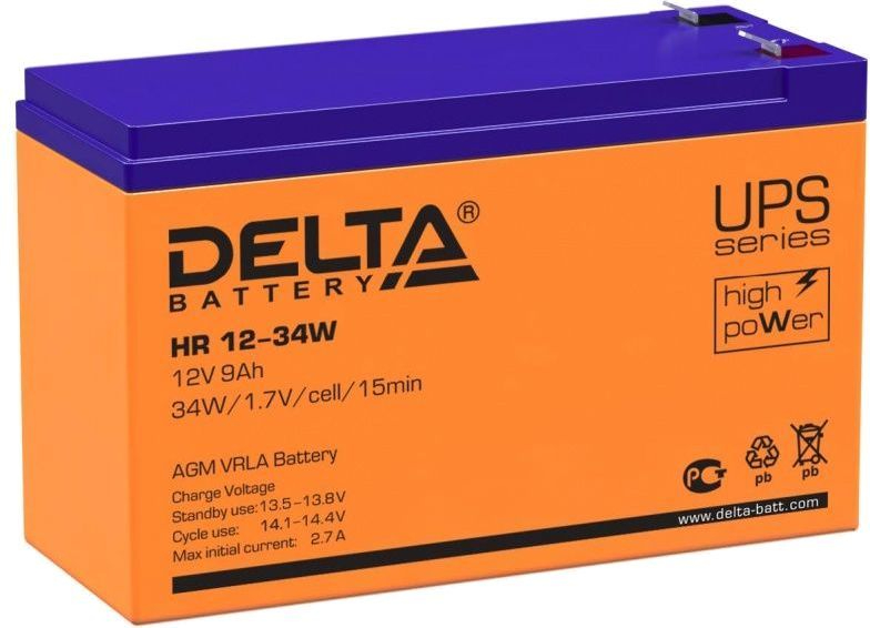 Аккумуляторная батарея для ИБП Delta HR 12-34 W 12В 9Ач