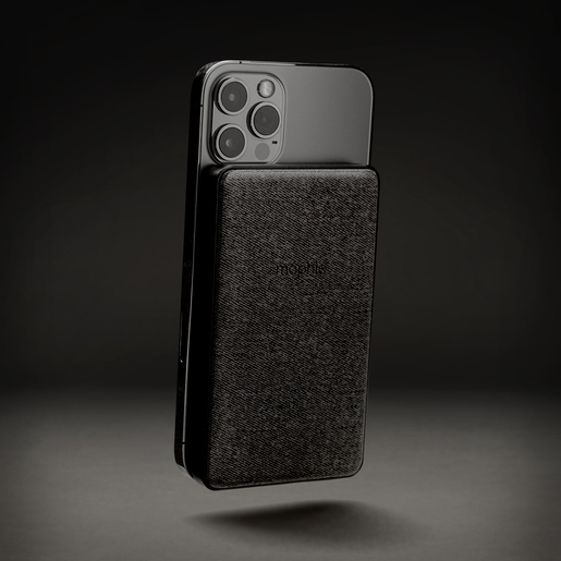 Беспроводной Магнитный портативный аккумулятор Mophie Snap+ Juice Pack® mini. Емкость аккумулятора: 5 000 мАч. Цвет: черный.