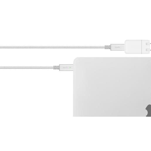 Кабель Moshi Integra USB-C to USB-C. Длина 2 м. Цвет серебряный.