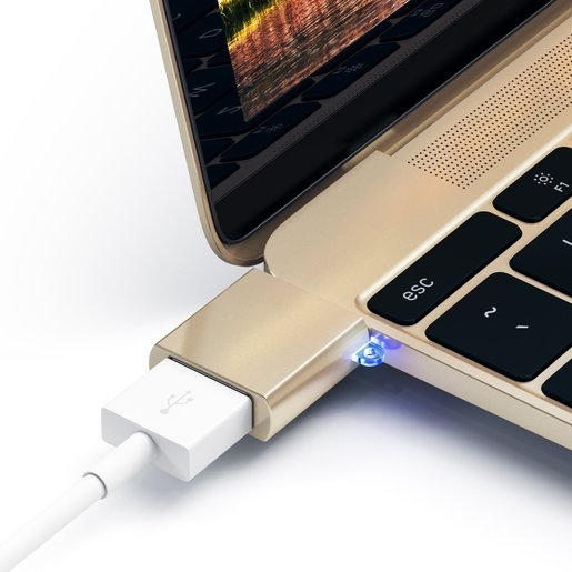 USB адаптер Satechi Type-C USB Adapter USB-C to USB 3.0. Цвет золотой.