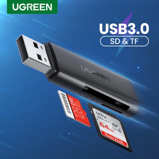 Кардридер UGREEN CM264 (60722) USB3.0 Multifunction Card Reader.  Цвет: черный
