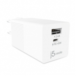 Сетевое зарядное устройство j5create 45W Dynamic PD USB-C Mini Charger (JUP244)