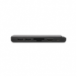 Портативный USB-хаб Moshi Symbus Mini 7-in-1. Порты: USB-C PD, HDMI, USB-A 3.1 Gen 1 x 2, Gigabit Ethernet, слоты SD / microSD.